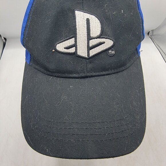 PlayStation Adults Black Blue Hat Video Games Casual Comfort Lightweight - Picture 10 of 10
